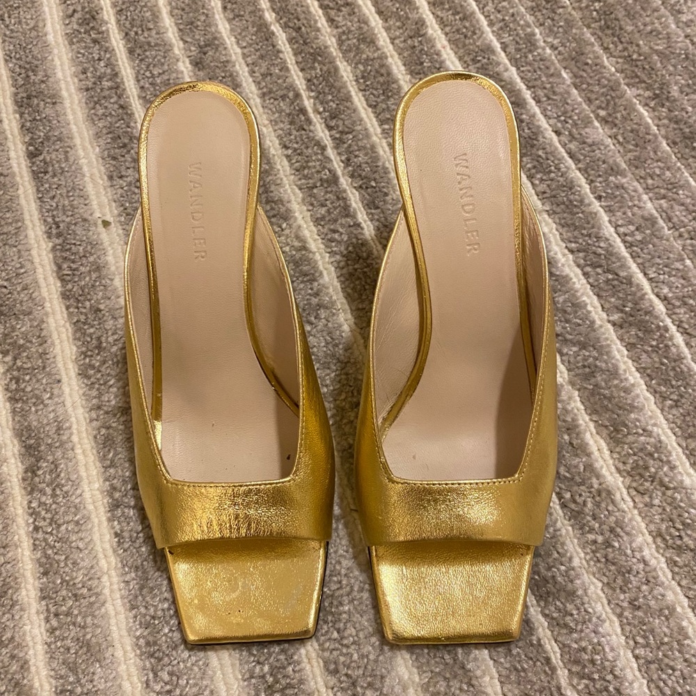 Wandler Gold Heels